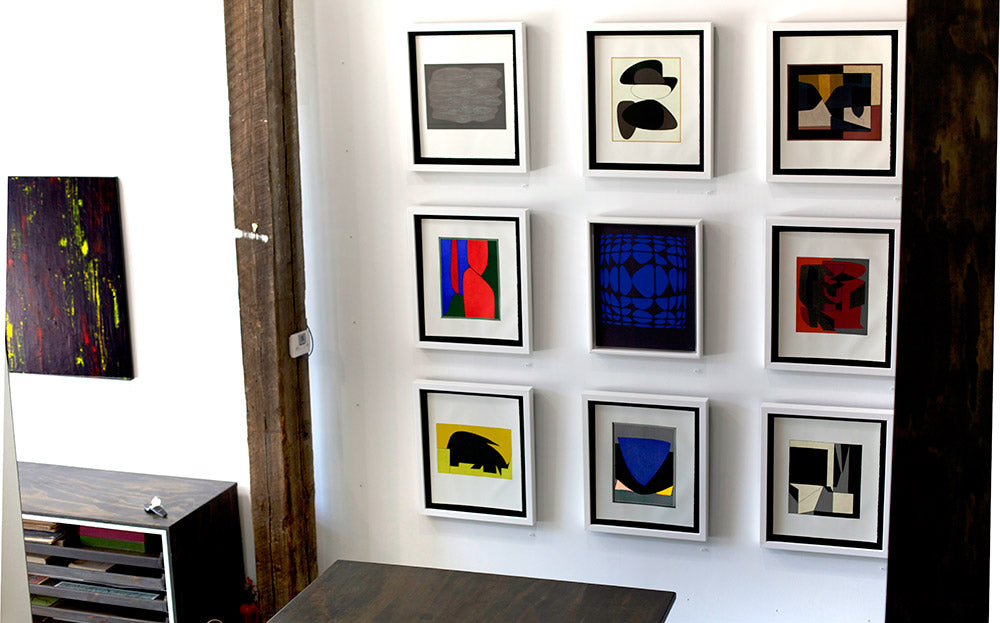 Victor VASARELY Original LITHOGRAPH 1972 Limited Ed. on RIVES w/Frame