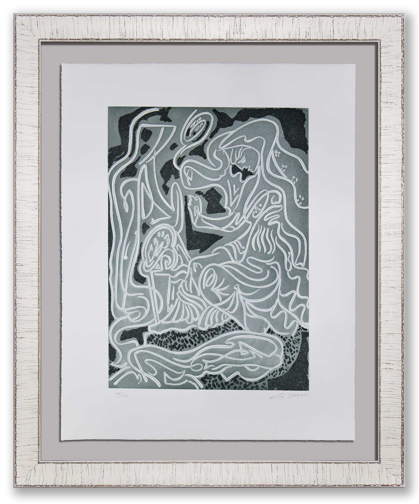 Andre MASSON 25x19in ETCHING Hand SIGNED & Numbered "Penelope" * w/Frame