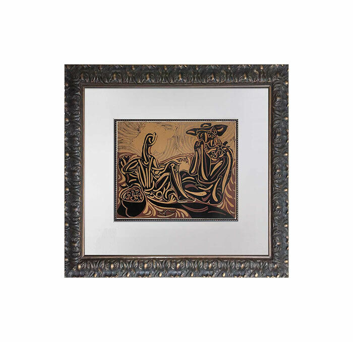 Pablo Picasso LINOGRAVURE Ltd Edition - "Les Vendangeurs ” w/Frame