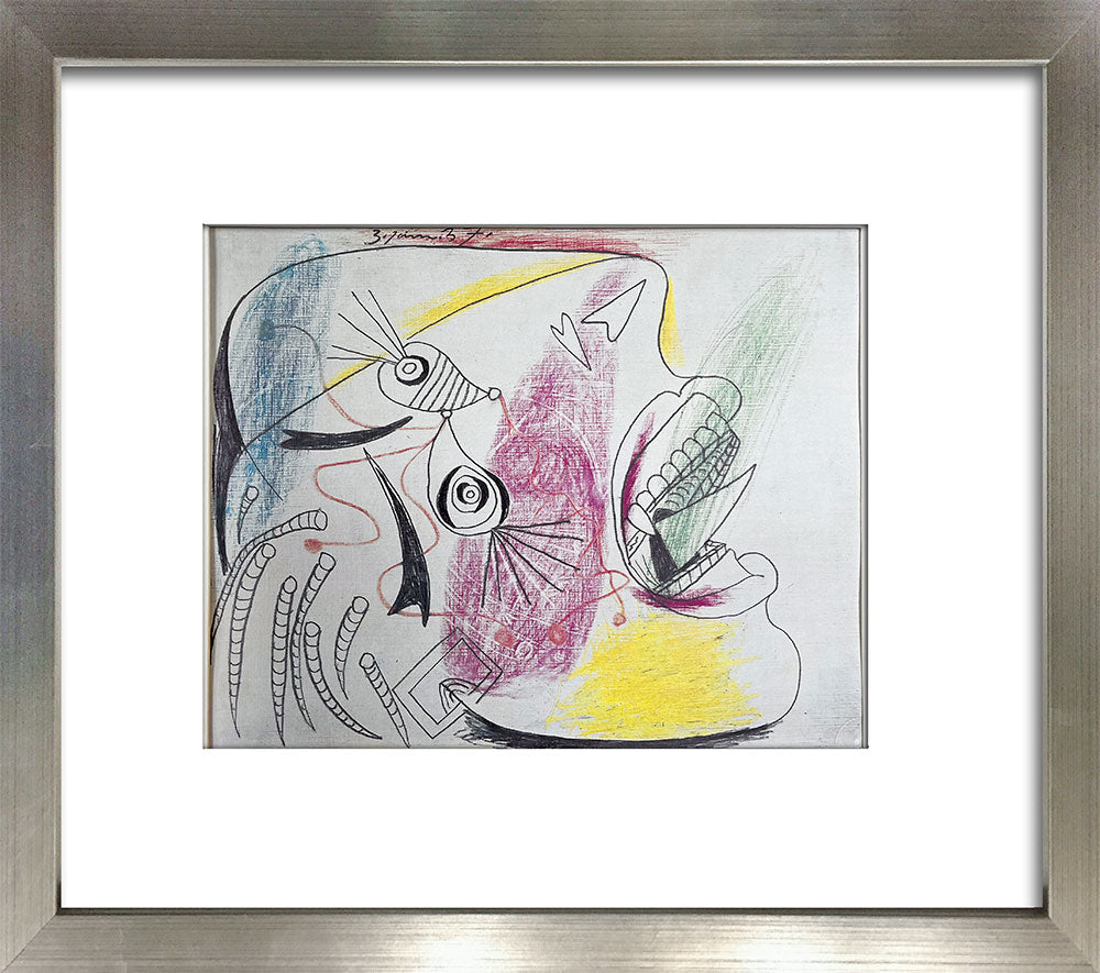 Pablo PICASSO Prepatory GUERNICA Lithograph (2 pc SET) Limited Edition