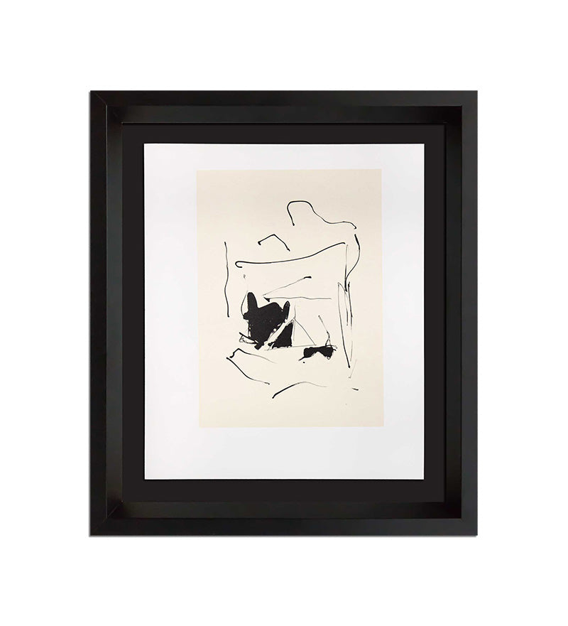 Robert MOTHERWELL Lithograph ORIGINAL Ltd ed. w/ Cat. Ref. b387.14 w/Frame