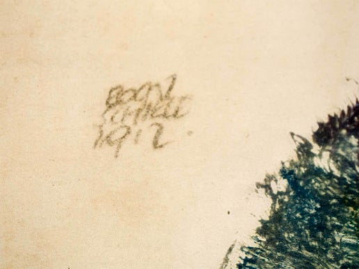 Egon Schiele Lithograph "The Old Castle at Bregenz,"