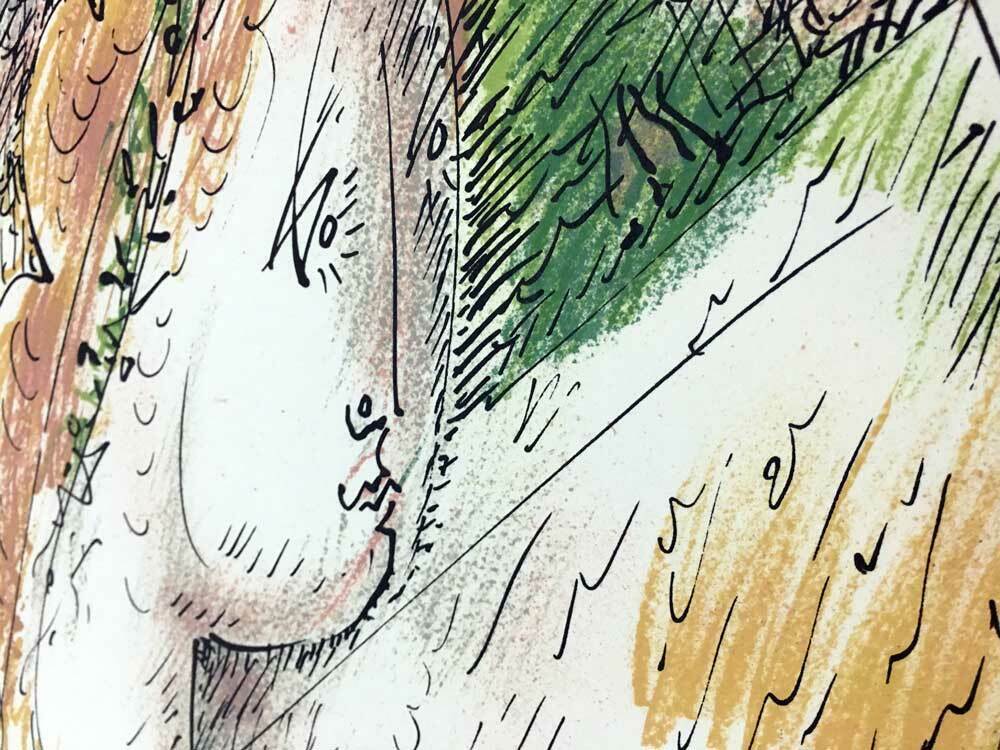 Andre MASSON Lithograph HAND SIGNED Ltd. Ed. 108 ORIGINAL w/Archival Frame