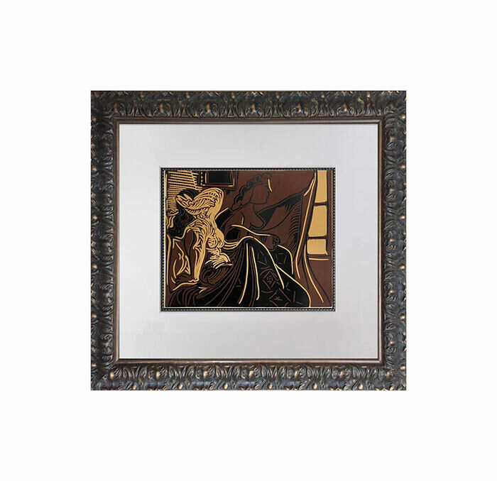 Pablo Picasso LINOGRAVURE Limited Edition "Duex Femme... fenetre" 1959 w/Frame