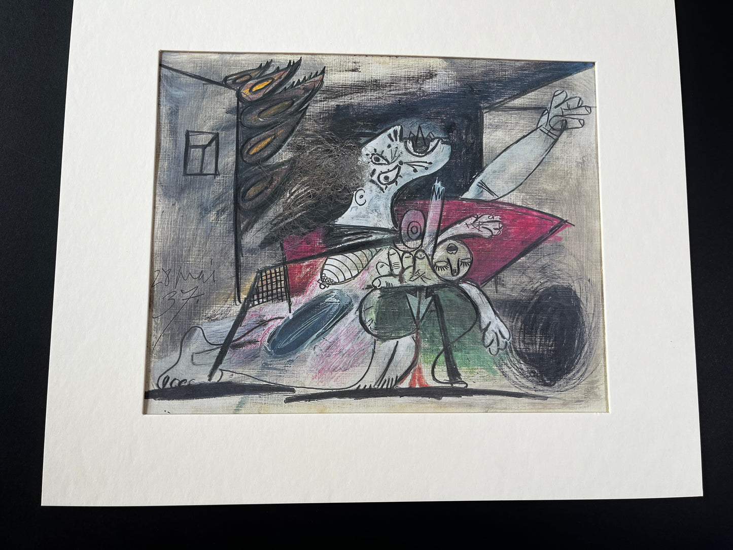Pablo Picasso Lithograph, Guernica Prepatory Study, Ltd Ed 89/199