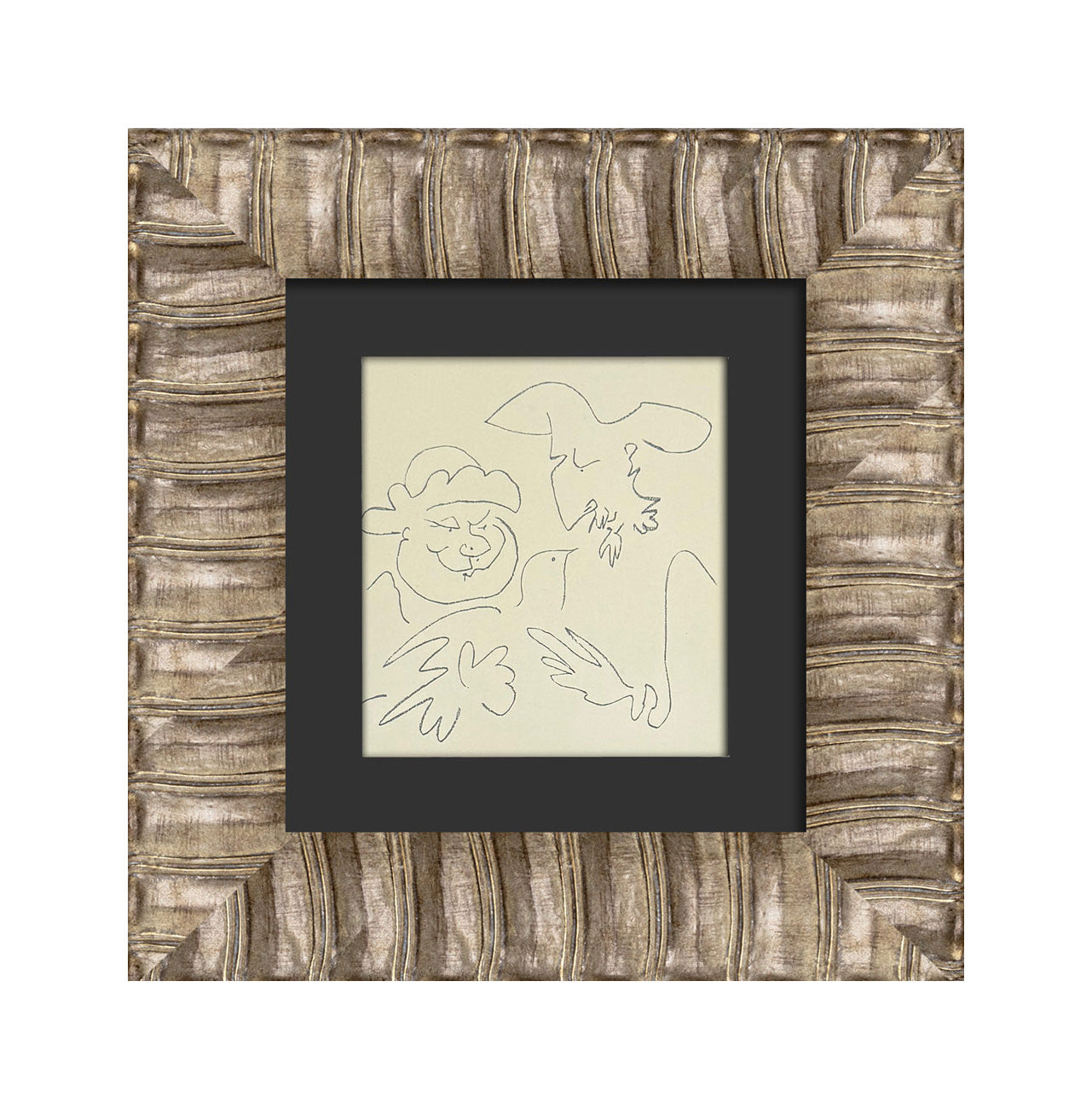 Pablo Picasso – Don Quichotte et Sancho Pança (1956) Mourlot Lithograph, Framed