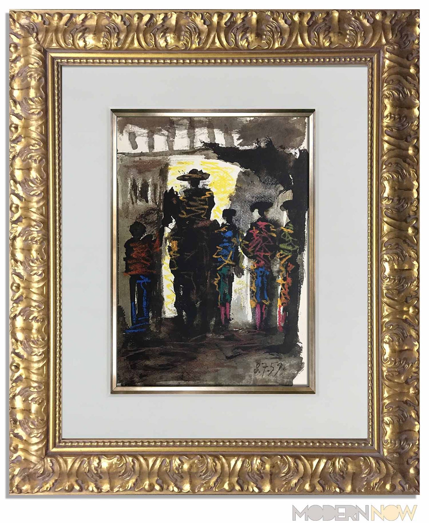Pablo PICASSO Lithograph LIMITED Edition Torero | Cat. Ref. C112 w/ FRAME