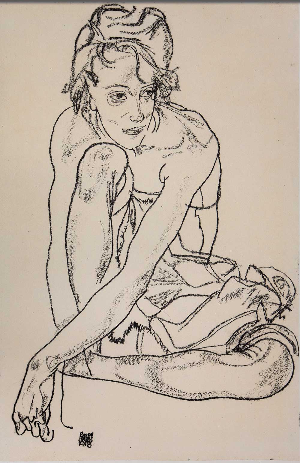 Egon Schiele Lithograph "“Boats at Trieste”