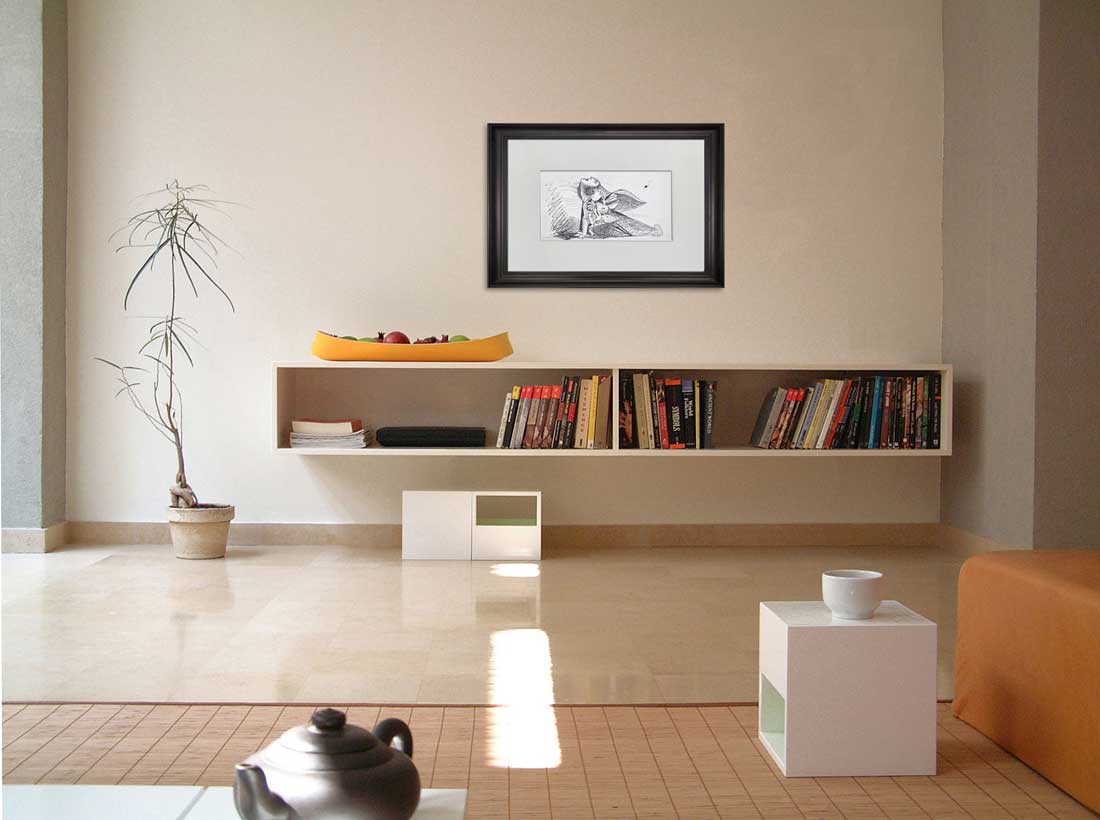 Pablo PICASSO Lithograph GUERNICA Preparatory Sketch Ltd Ed w/Custom FRAME