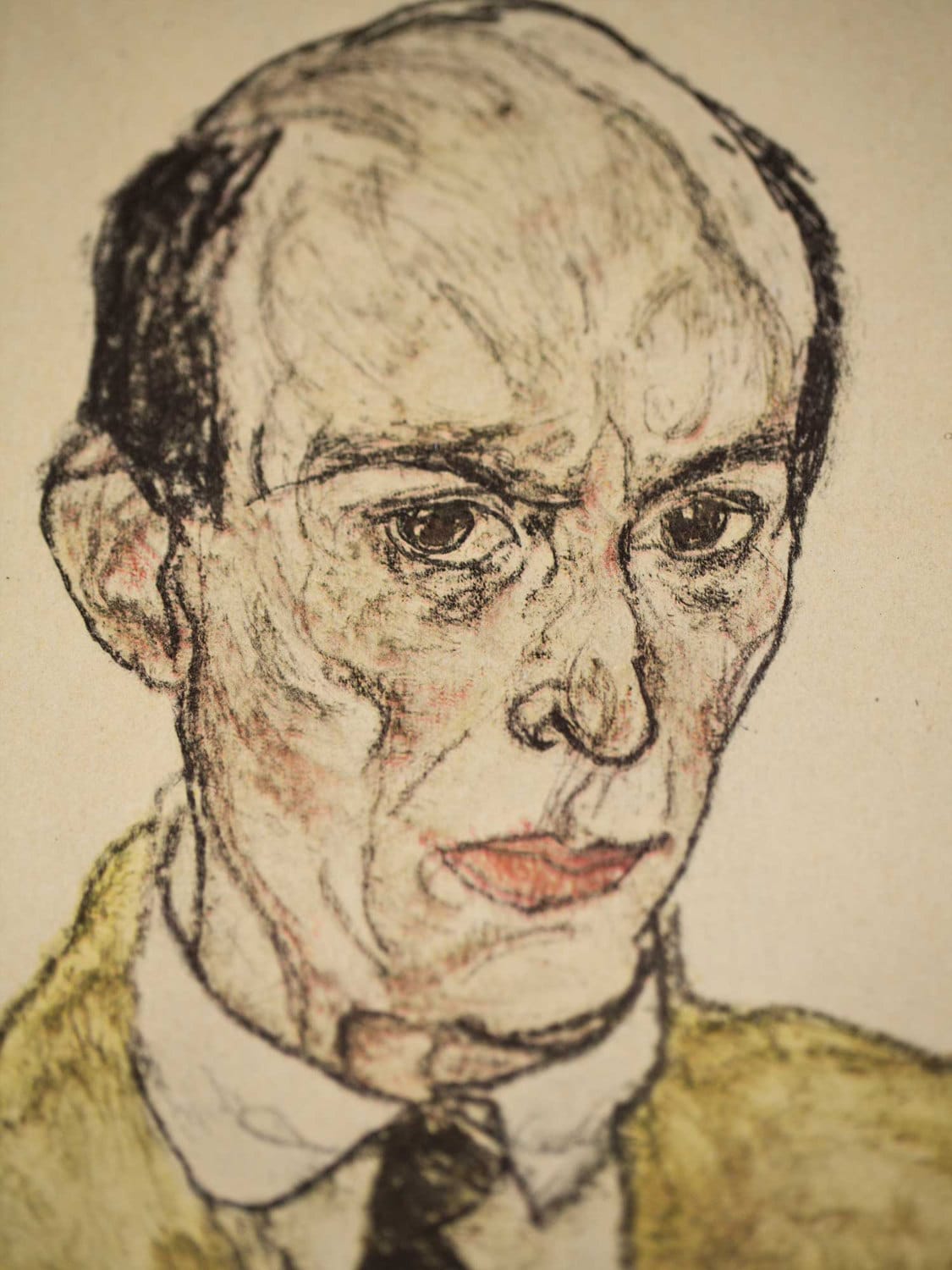Egon Schiele Lithograph "Portrait of Arnold Schönberg" 1917