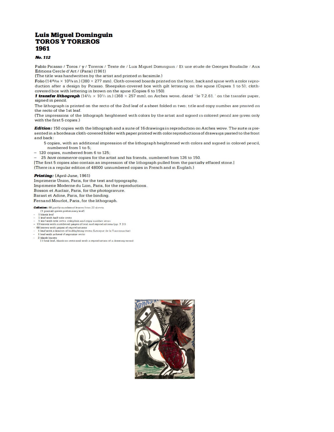 Pablo Picasso Lithograph - Jacqueline 1961