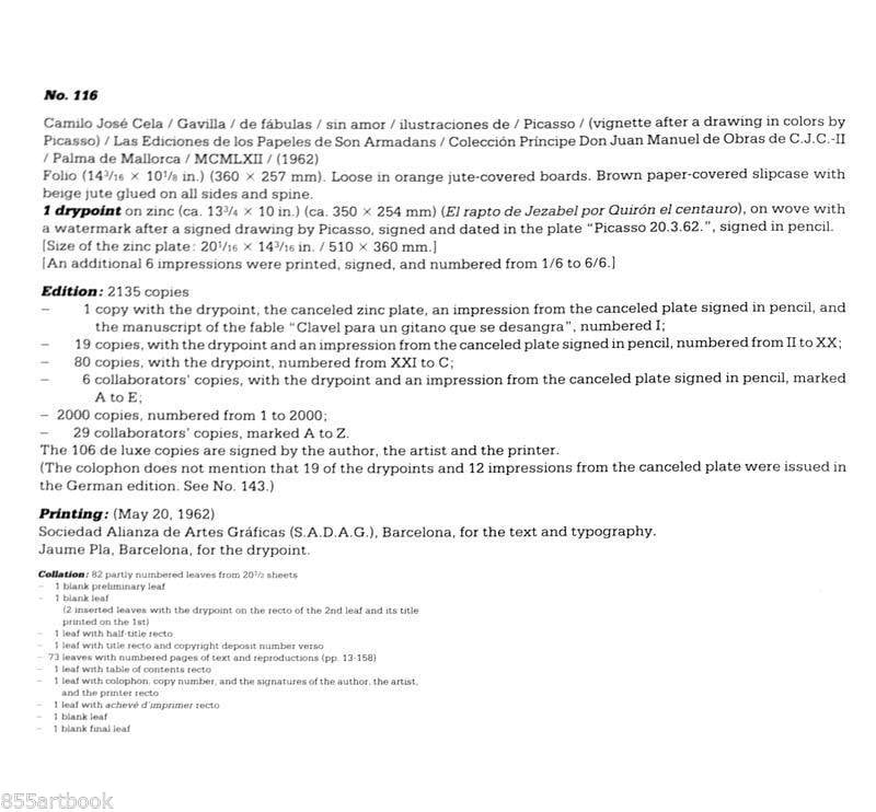 Pablo Picasso Lithograph "Cuatro Reyes 1" Limited Edition SIGNED Cat. ref. c116