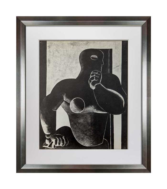 Le CORBUSIER Lithograph Limited Edition "Figure" w/Custom FRAME