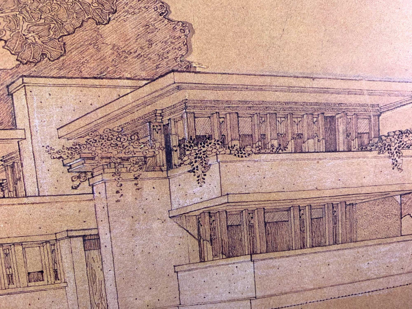 Frank Lloyd WRIGHT Lithograph SIGN Limited Edition Gale House, Oak Park, IL