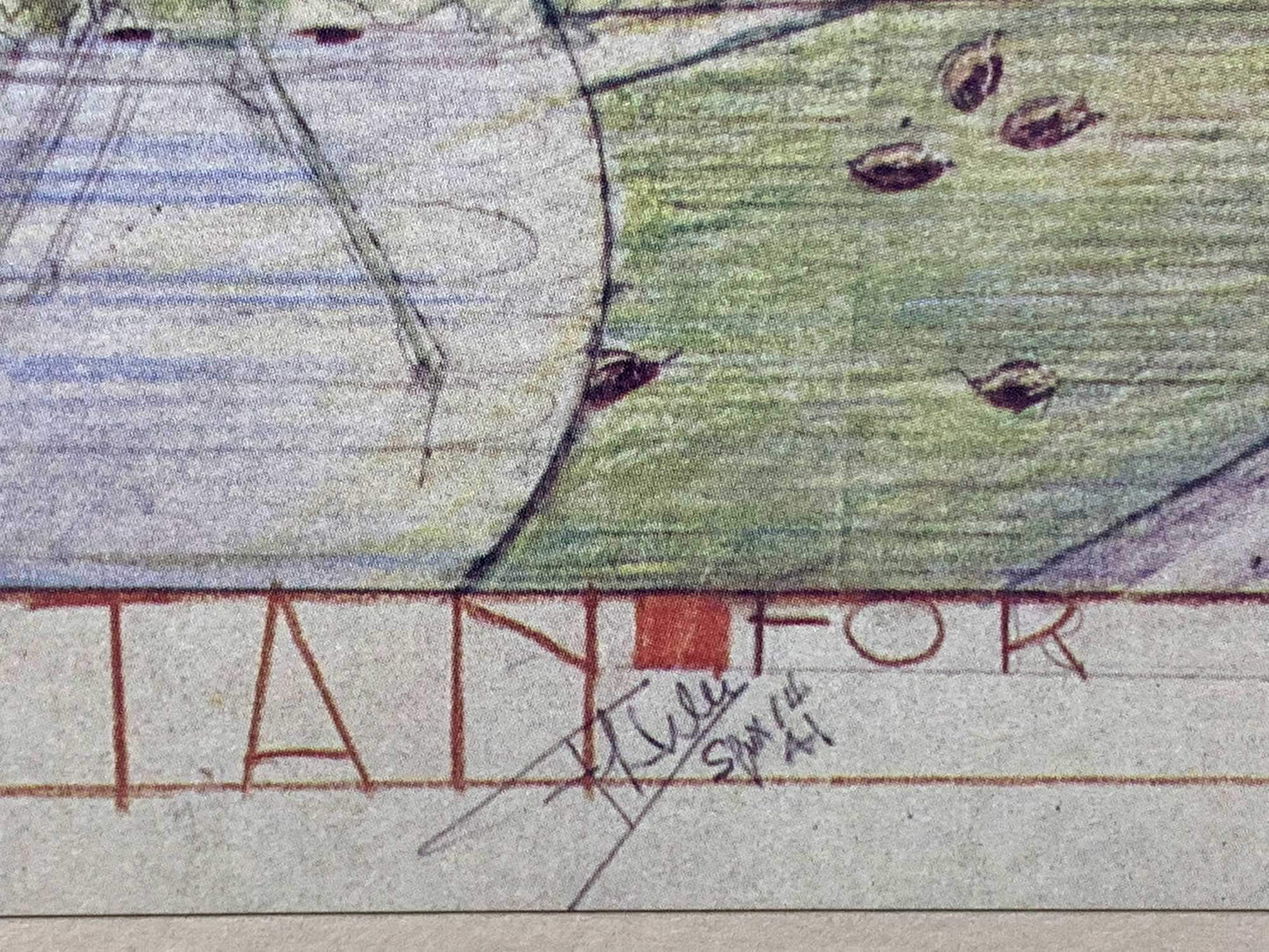 Frank Lloyd WRIGHT Lithograph SIGN "Sijistan" Remodel for Charles Ennis House