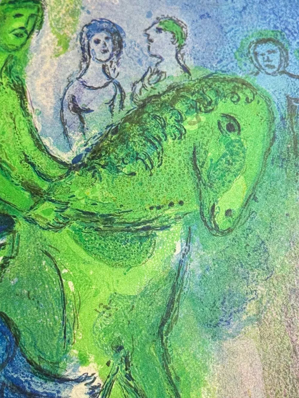 Marc CHAGALL Color Lithograph LIMITED Ed. "Arrival of Dionysophanes w/Frame