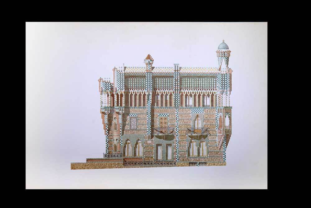 Antoni Gaudi Lithograph "Casa Vicens"