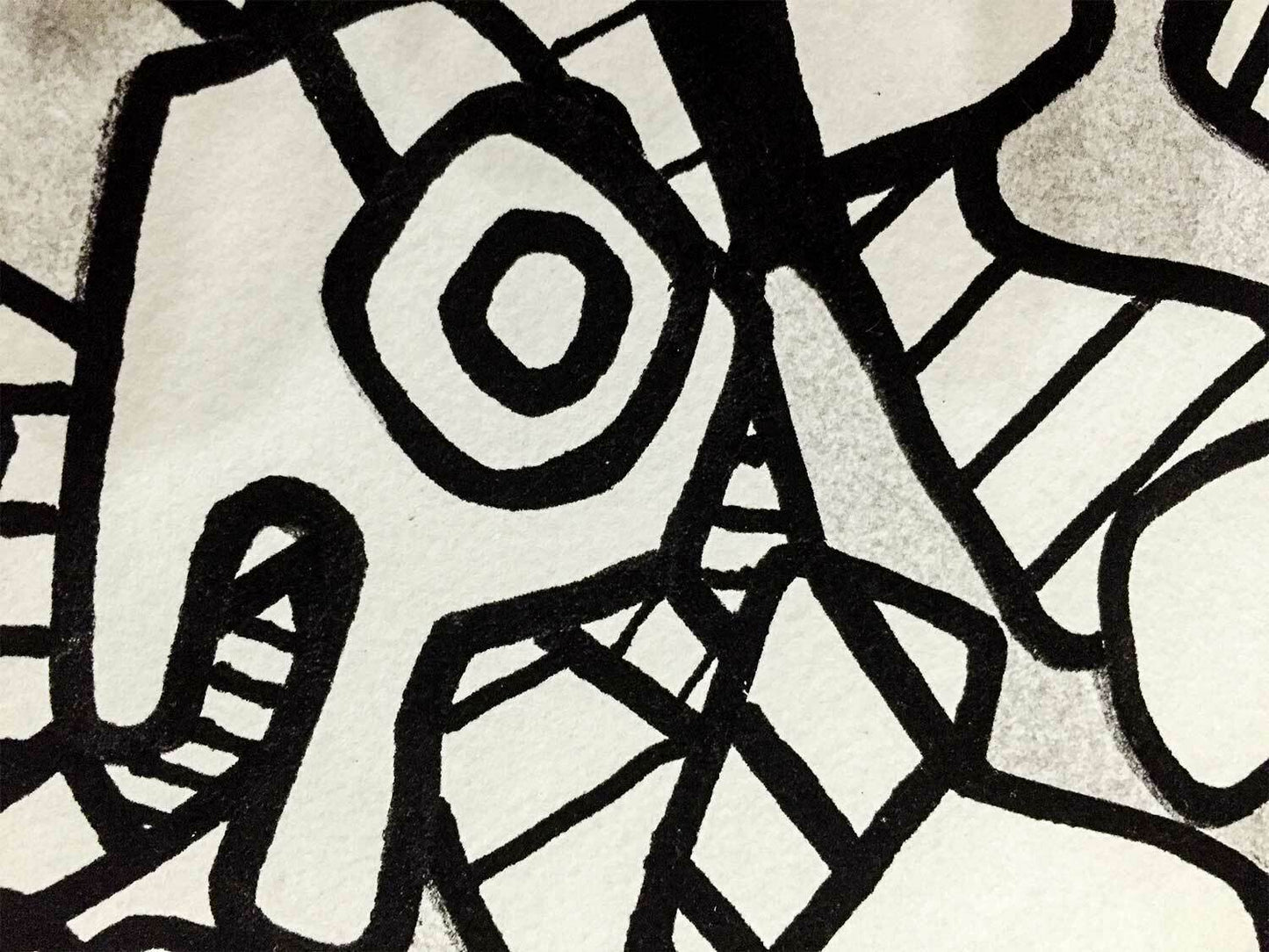 Jean Dubuffet LITHOGRAPH Double ~ Limited EDITION - Vacuum Forms w/Frame