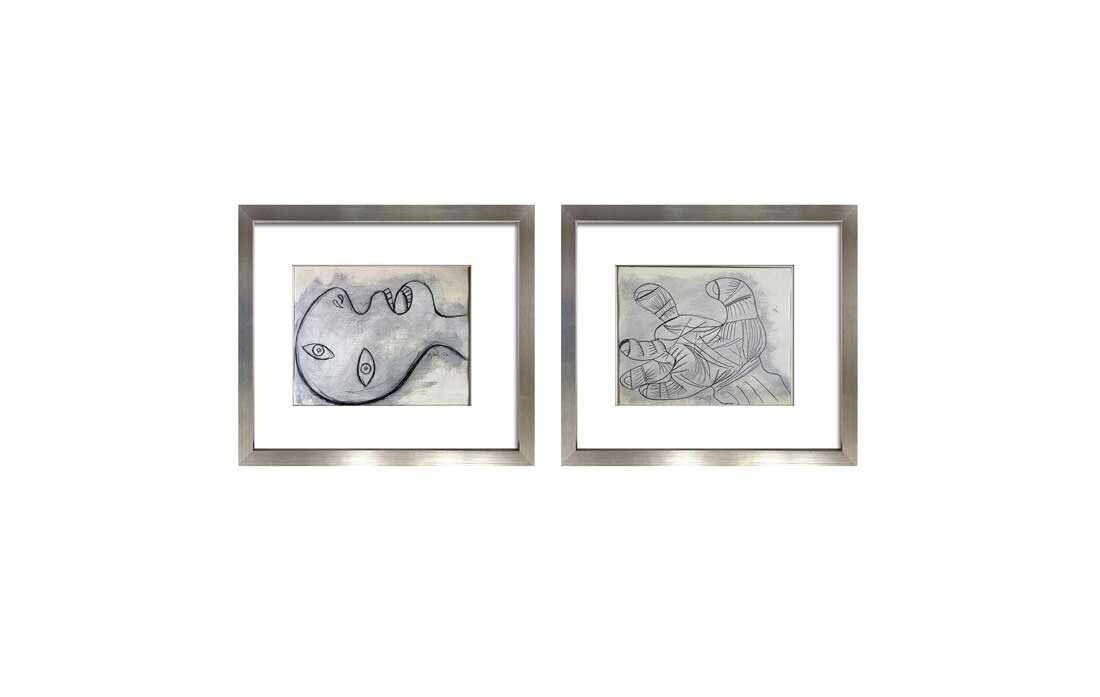 Pablo Picasso Guernica Preparatory Hand & Head Lithographs Limited Edition Set of 2