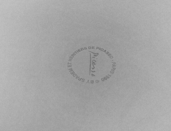 P. PICASSO Guernica Horse Numb. Limited Ed 89/199 EMBOSSed 61x40cm +Custom FRAME