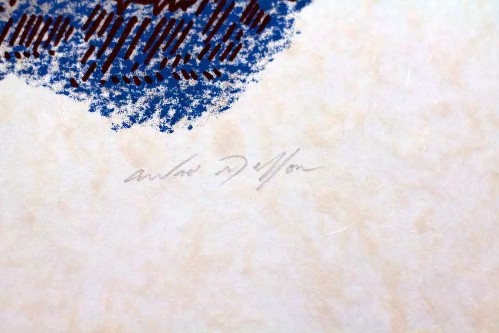 Andre MASSON Lithograph HAND #’ed & SIGNED on JAPON +C. Ref. C97 +Custom FRAME