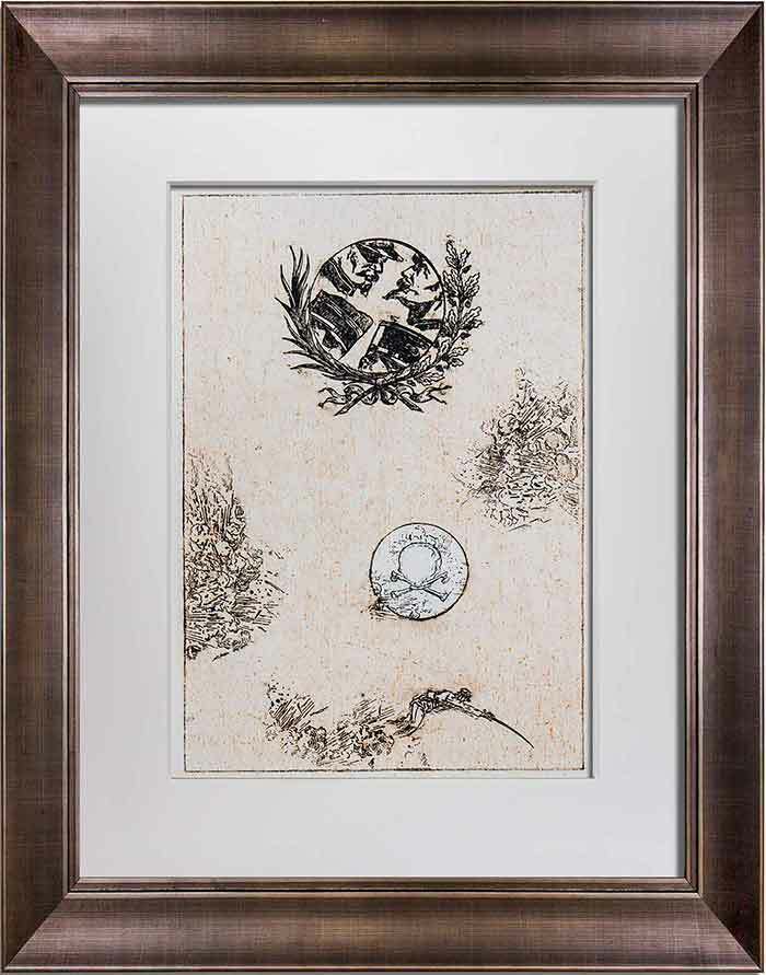 Max Ernst LITHOGRAPH Original Numbered LIMITED Ed. "All quiet on line" w/Frame