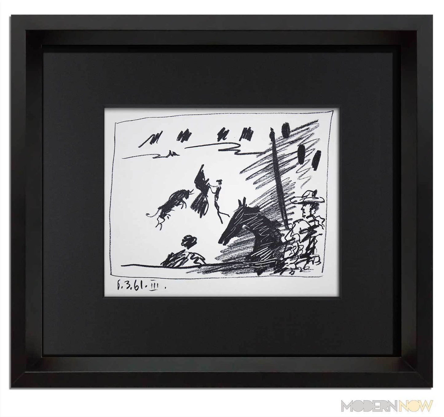 Pablo PICASSO Lithograph Limited Edition 1961 Toros * Cat. Ref. ++Custom FRAME