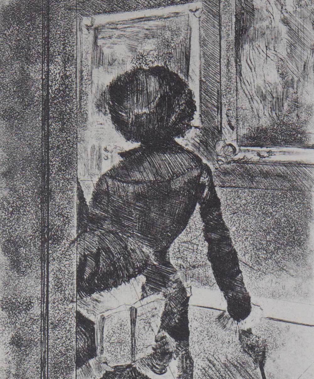 Edgar DEGAS Limited Edition LITHOGRAPH ~ "Au Louvre...Mary Cassatt"