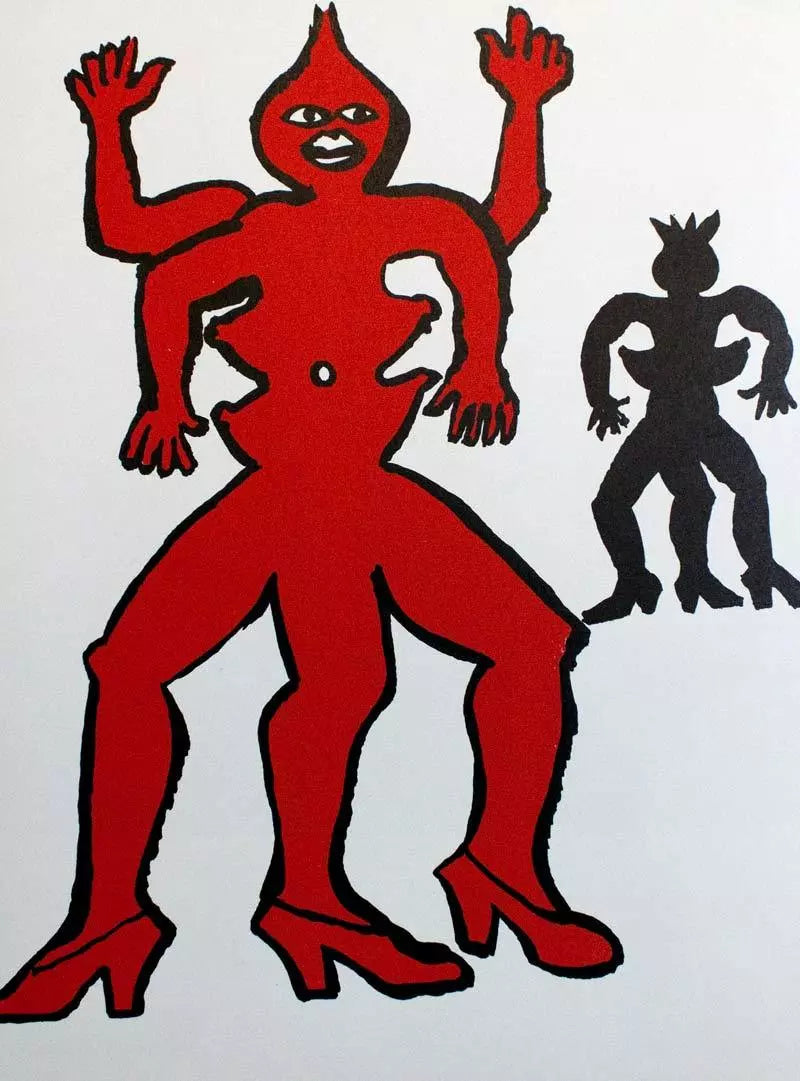 4 Alexander CALDER Original COLOR Lithograph 140x38cm +Custom Archival FRAMING