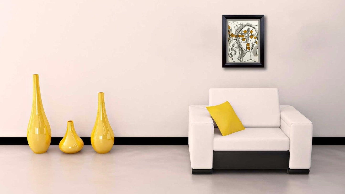 Jean-Paul RIOPELLE Original 1974 COLOR Lithograph LIMITED Ed. + Archival FRAME