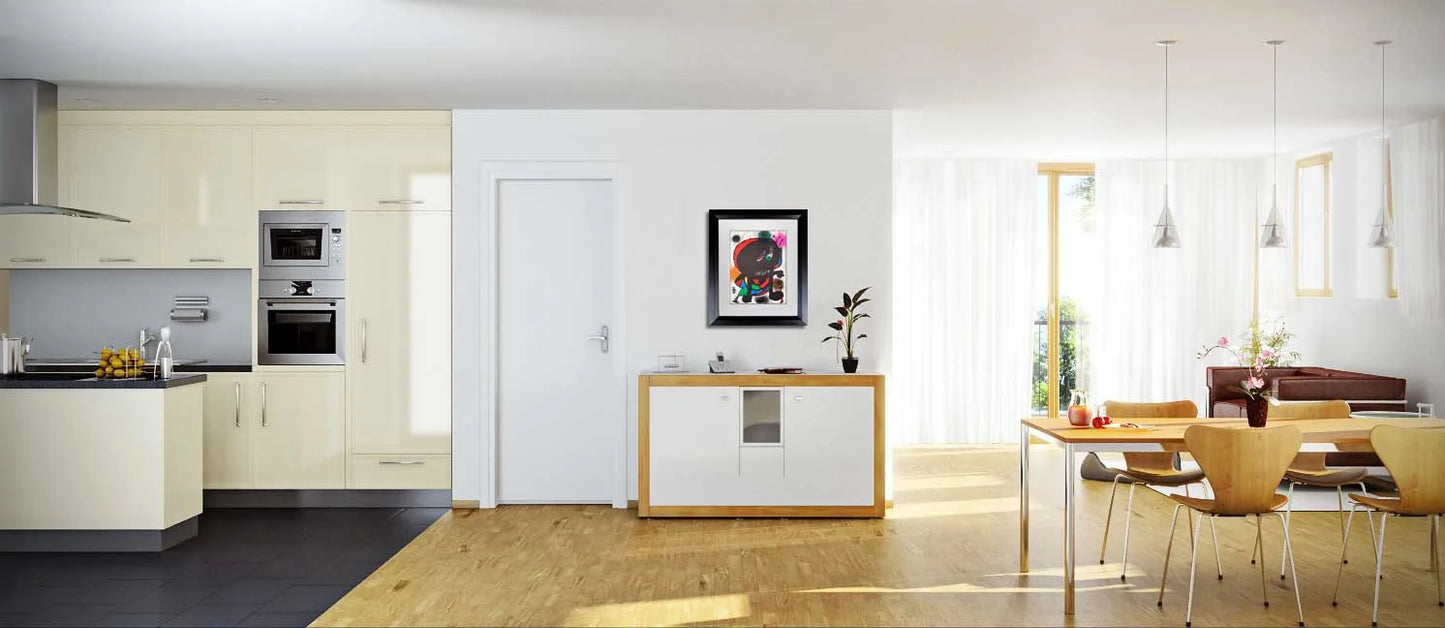 Joan Miro (1893-1983) Original Color Lithograph 1977 in Custom Frame w/Cat. Ref. Authentication Active