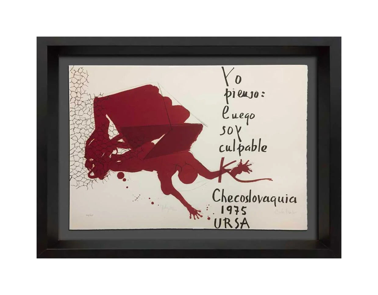 Paul REBEYROLLE Original Hand SIGN Lithograph Ltd Ed. "I think." w/Frame