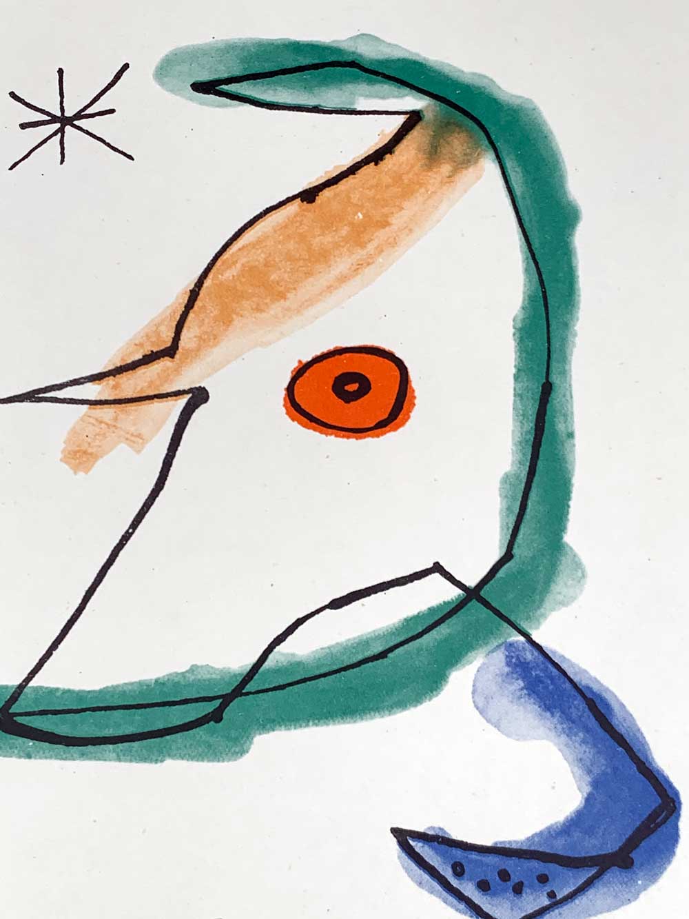 Joan MIRO Original Lithograph SIGNED & Inscribed "Ricardo Gullon" w/Cat.Ref c56