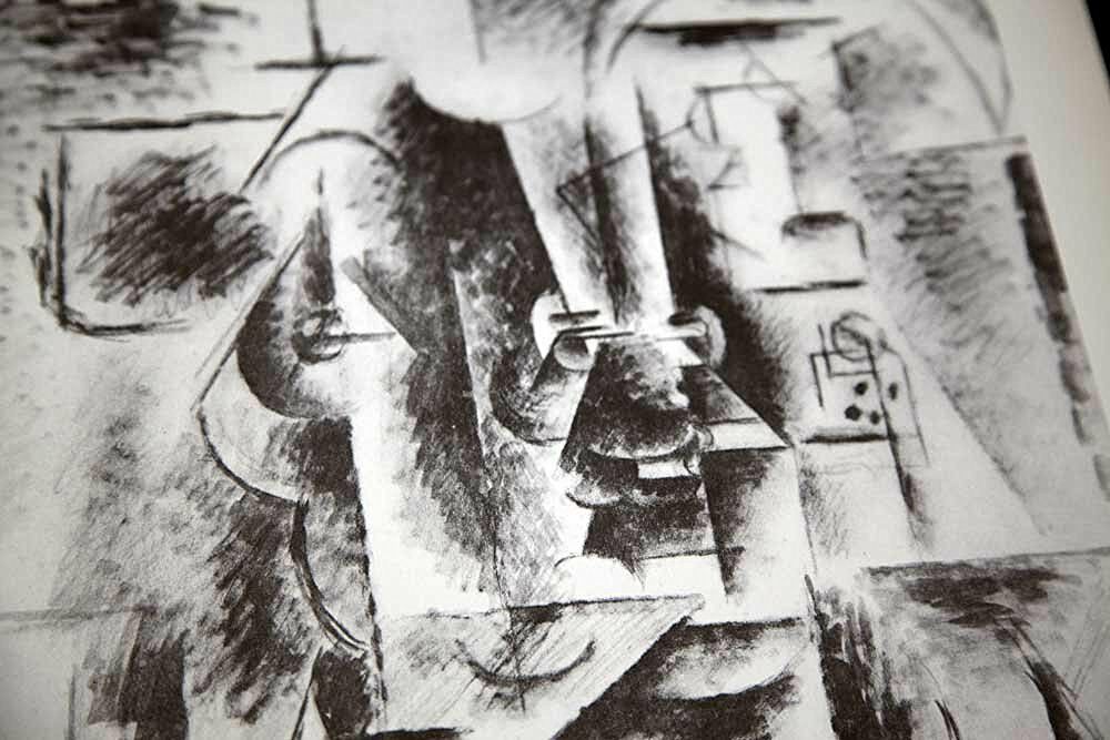 P. PICASSO Lithograph Limited EDITION - Man with Pipe + Custom FRAME