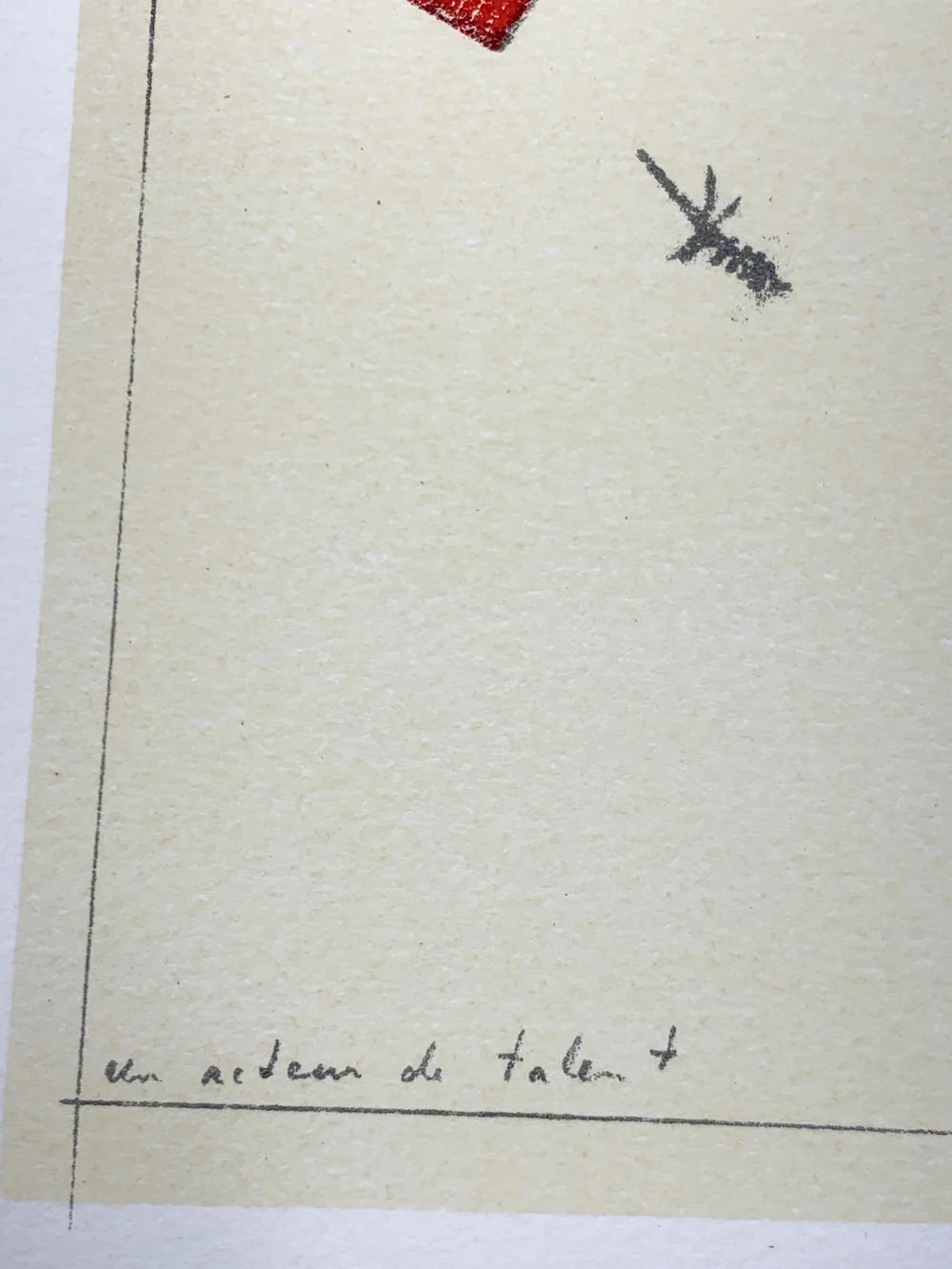 Max ERNST Lithograph Limited Ed. on Arches "Acteur de Talent"