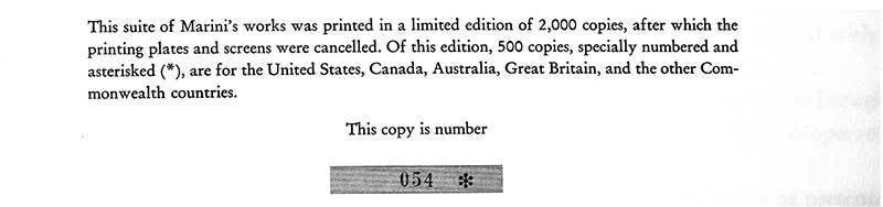 Marino MARINI Lithograph SIGNED Ltd EDITION "Black Scratchboard"