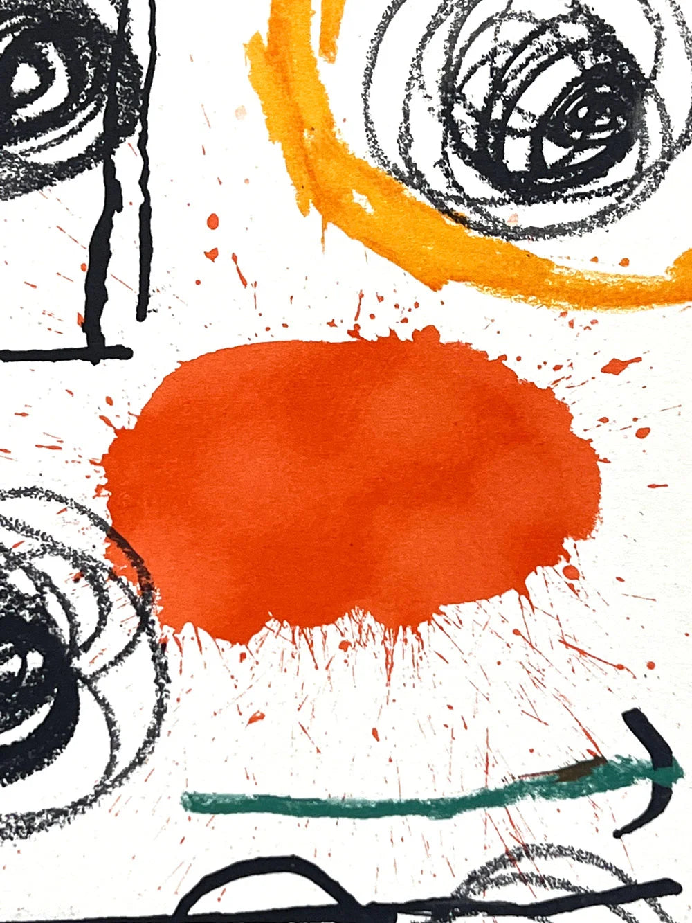 Original Joan Miro Lithograph Hand Sign, 1964