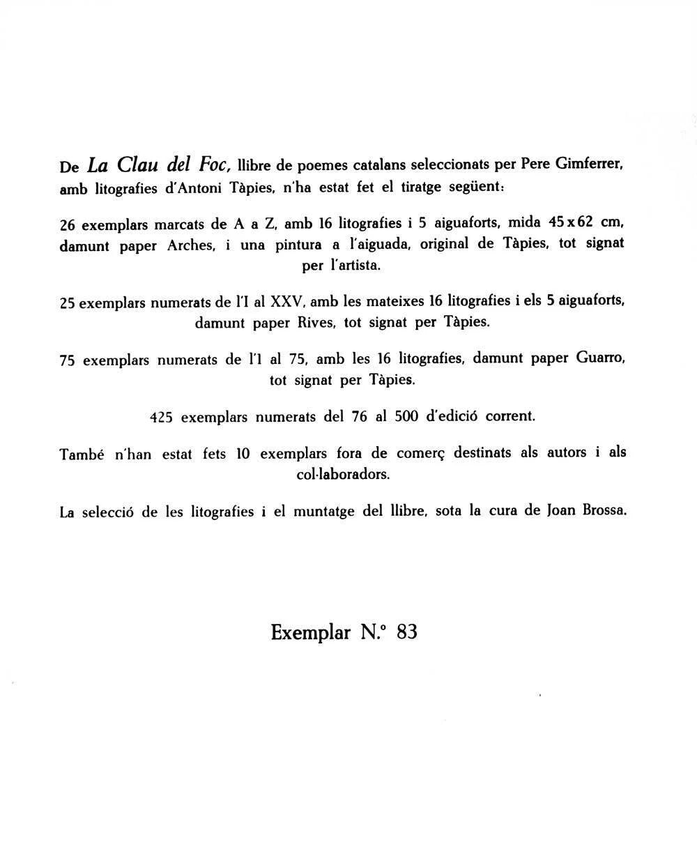 Antoni TAPIES Original LIMITED Ed. n°83 Color Lithograph Woven Paper +FRAMING