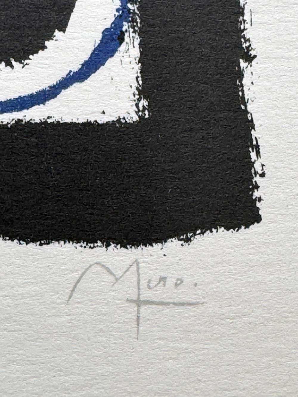 Joan Miro Limited Edition Lithograph SIGN Personage 1974 w/Frame