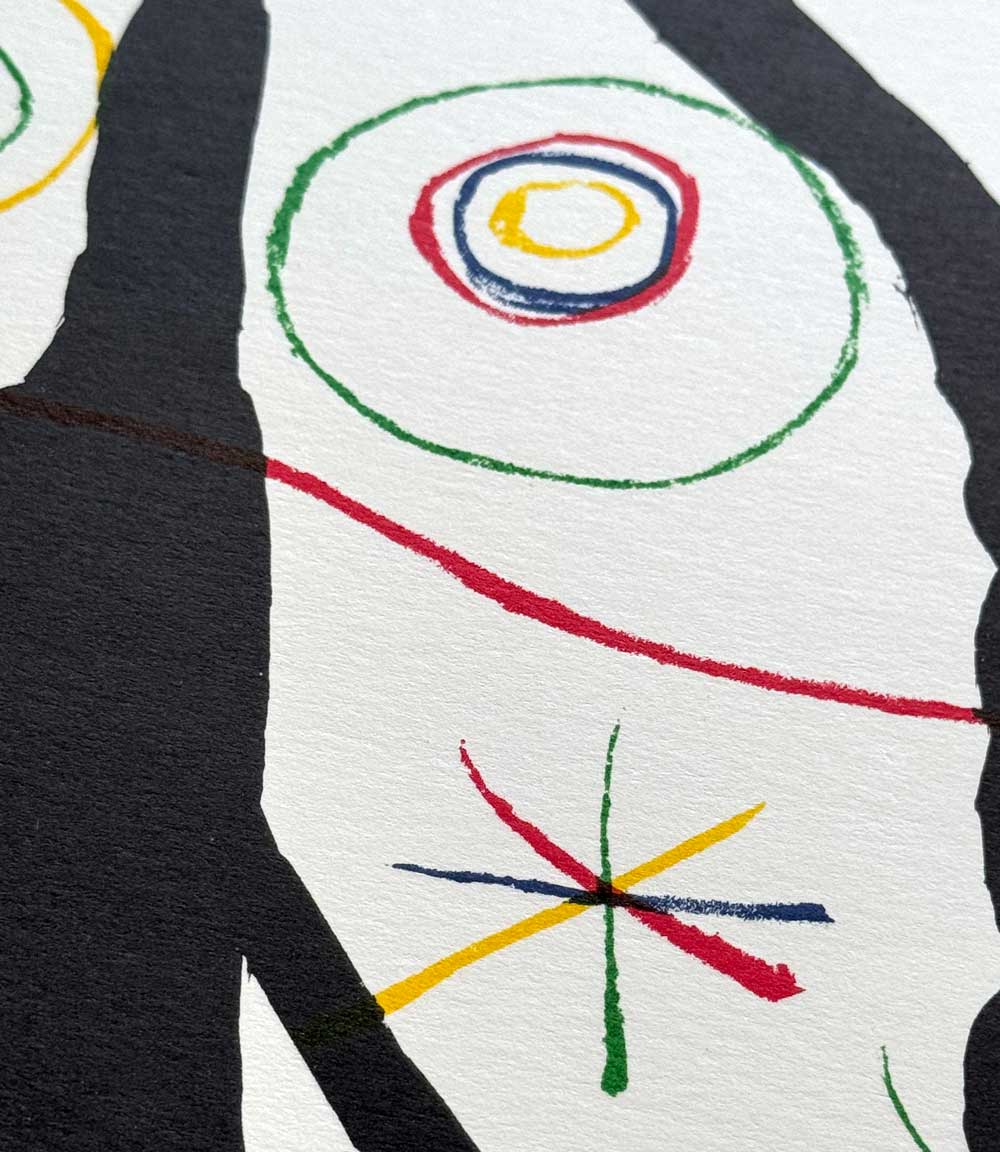 Joan Miro Limited Edition Lithograph SIGN Personage 1974 w/Frame