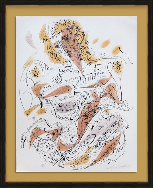 Andre MASSON Lithograph HAND #’ed & SIGNED on Arches ORIGINAL w/Archival FRAMING
