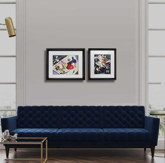 2 Wassily Kandinsky Lithographs Limited Edition (2pc SET) w/Frame Included