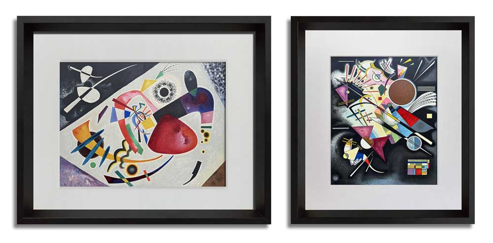 2 Wassily Kandinsky Lithographs Limited Edition (2pc SET) w/Frame Included