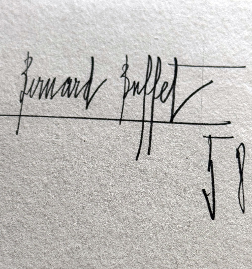 Bernard Buffet Limited Edition Lithograph Clown b/w *SIGN w/Frame Included