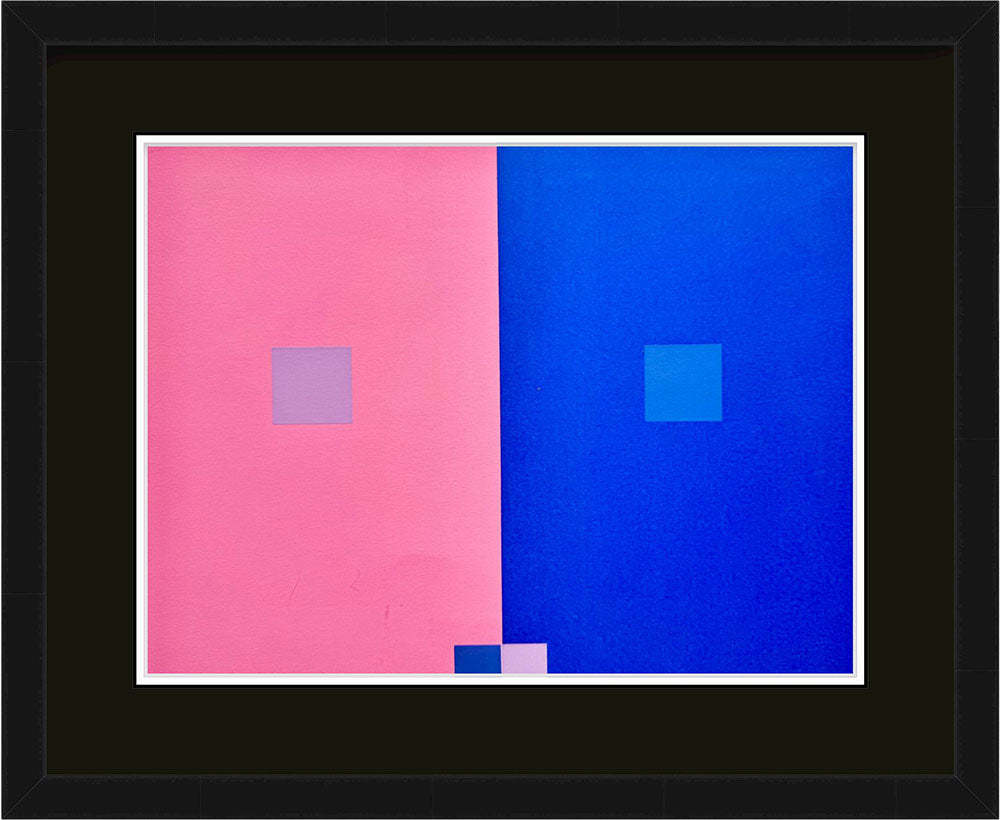 Josef ALBERS Original SILKSCREEN 1963 [VII-1a] Pink/Blue w/Custom Frame