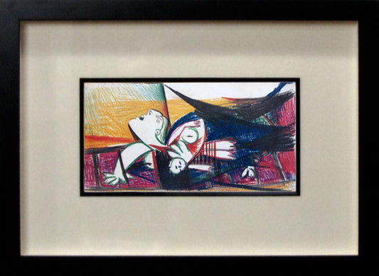 Pablo PICASSO Lithograph Preparatory GUERNICA Study Ltd Ed w/Custom FRAME