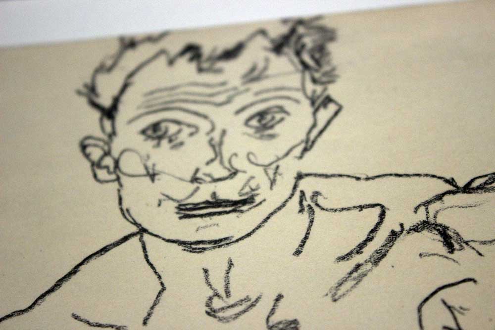 Egon SCHIELE Lithograph SIGNED “Nude Self Portrait” 1918 LIMITED Ed. w/FRAMING