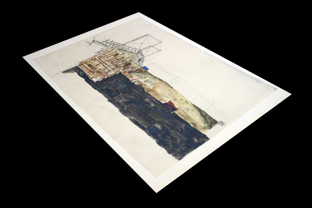 Egon Schiele Lithograph "The Bridge" 1913