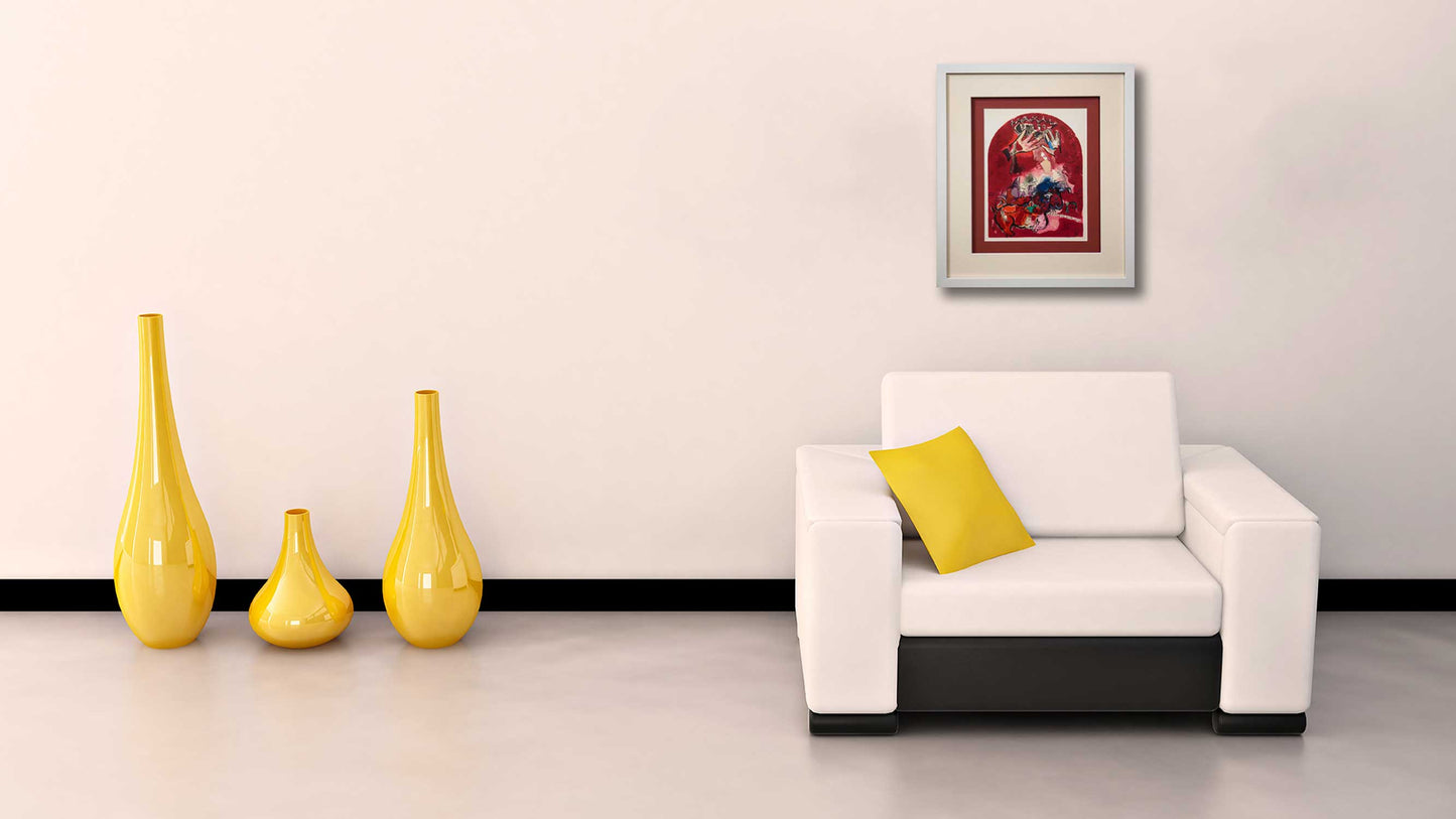 Marc CHAGALL Lithograph "Judah" LIMITED Edition w/ Cat .Ref.c49 w/Gallery Frame