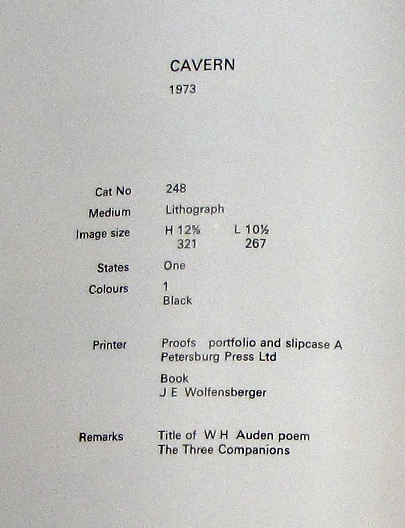 Henry MOORE Lithograph ORIGINAL "Cavern" Ltd. Edition w/Archival FRAME